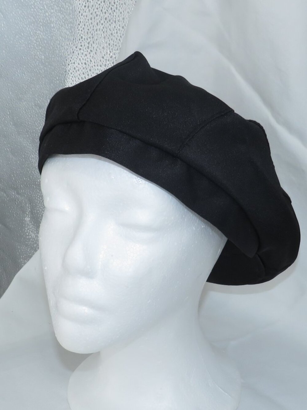 black newsboy cap unisex one size poly cotton flat cabbie baker boy driver nwot